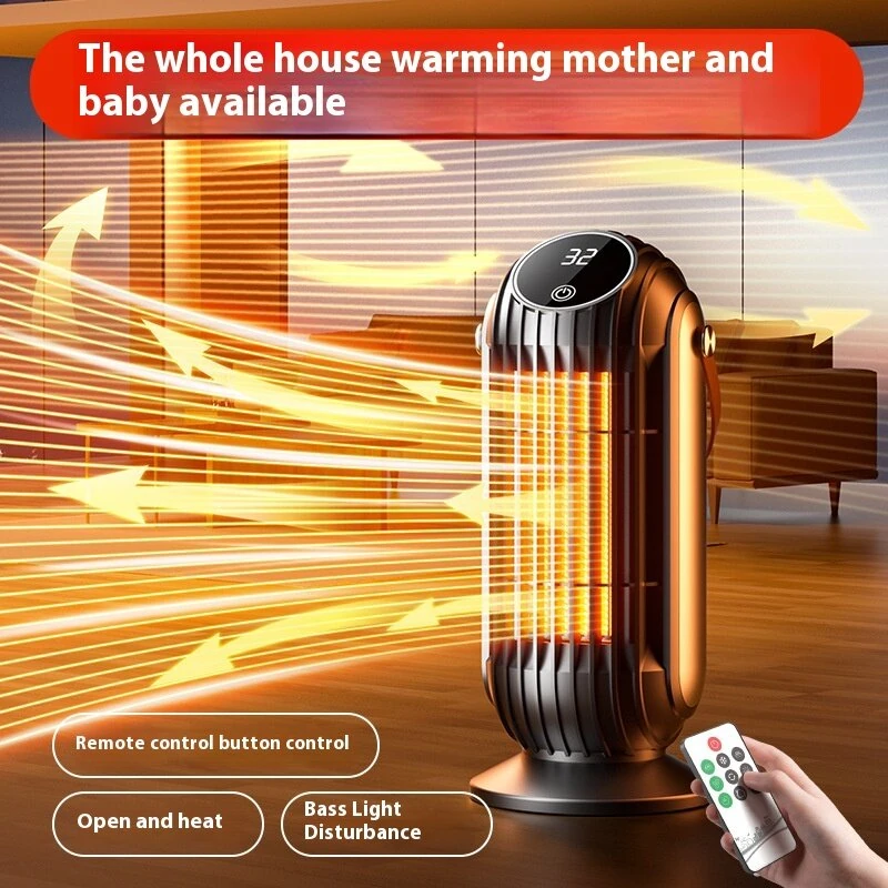 (image for) 1500W Household Fan Heater Winter Warm Electric Heater for Office Living Room Bathroom Bedroom Intelligent Temperature Control